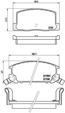 Тормозные колодки BREMBO P 83 019
