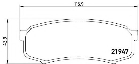 Тормозные колодки BREMBO P 83 024