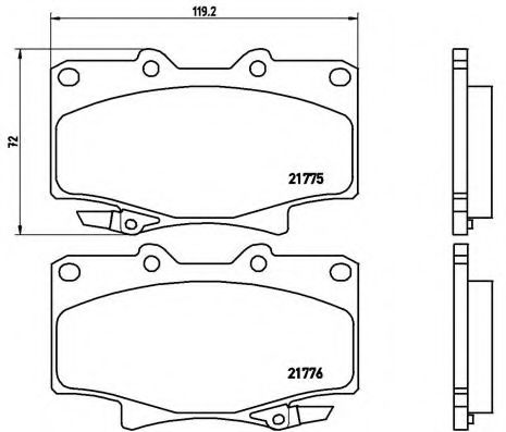 Тормозные колодки BREMBO P 83 025