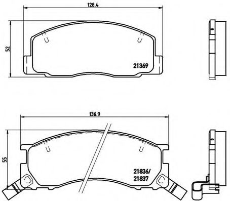 Тормозные колодки BREMBO P 83 029