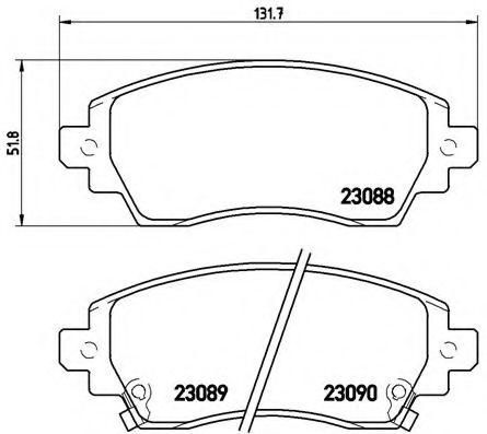 Тормозные колодки BREMBO P 83 042