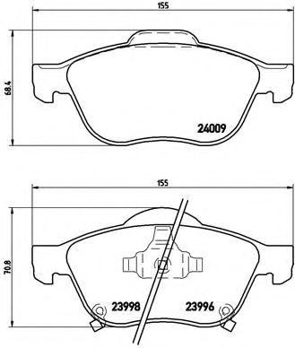Тормозные колодки BREMBO P 83 043