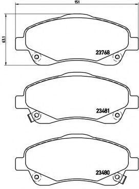 Тормозные колодки BREMBO P 83 046