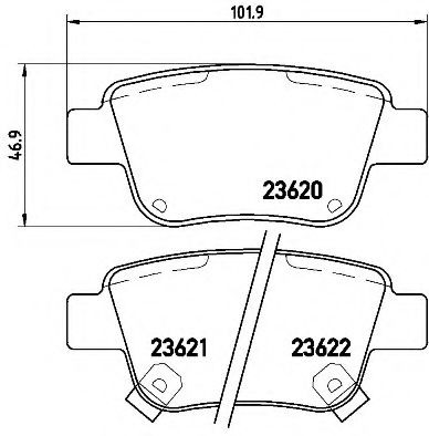 Тормозные колодки BREMBO P 83 047