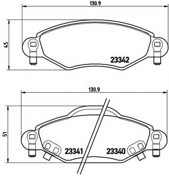 Тормозные колодки BREMBO P 83 053