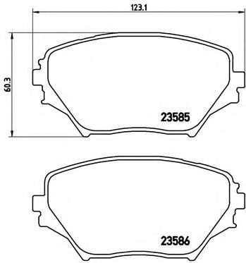 Тормозные колодки BREMBO P 83 055