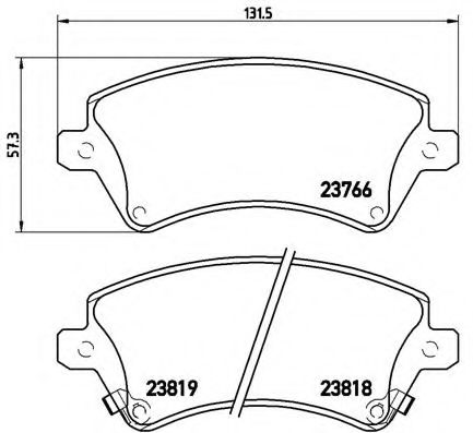 Тормозные колодки BREMBO P 83 064