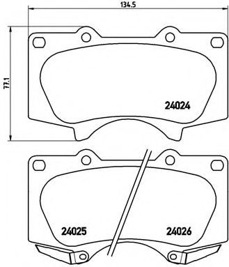Тормозные колодки BREMBO P 83 066