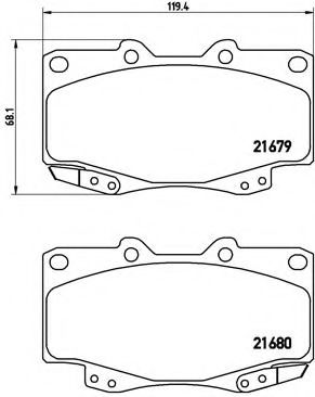 Тормозные колодки BREMBO P 83 069