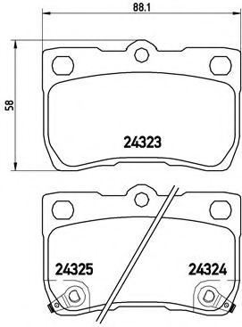 Тормозные колодки BREMBO P 83 073