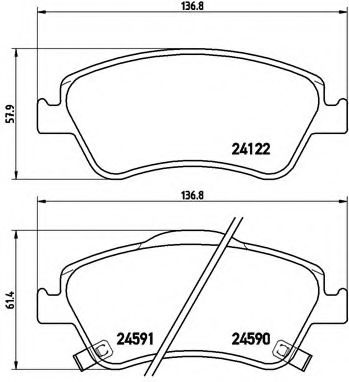 Тормозные колодки BREMBO P 83 079