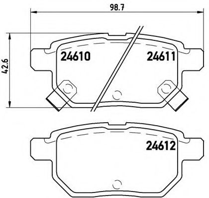 Тормозные колодки BREMBO P 83 083