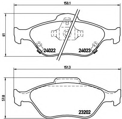 Тормозные колодки BREMBO P 83 085