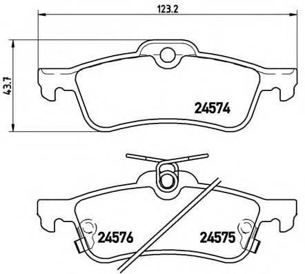 Тормозные колодки BREMBO P 83 087
