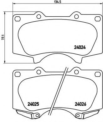 Тормозные колодки BREMBO P 83 102