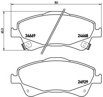 Тормозные колодки BREMBO P 83 109