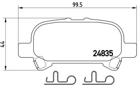 Тормозные колодки BREMBO P 83 110