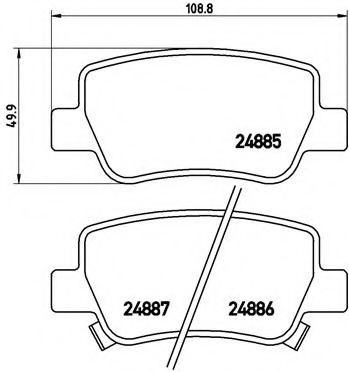 Тормозные колодки BREMBO P 83 112