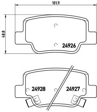 Тормозные колодки BREMBO P 83 114