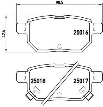 Тормозные колодки BREMBO P 83 133