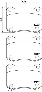 Тормозные колодки BREMBO P 83 134