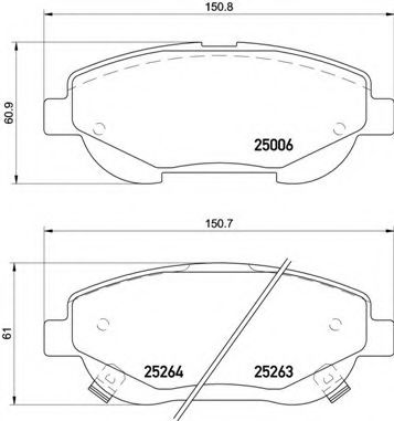 Тормозные колодки BREMBO P 83 148