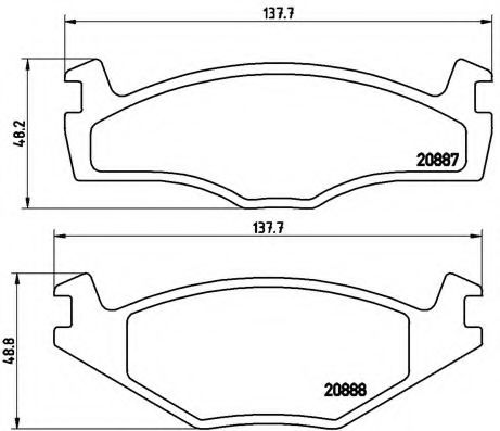 Тормозные колодки BREMBO P 85 012