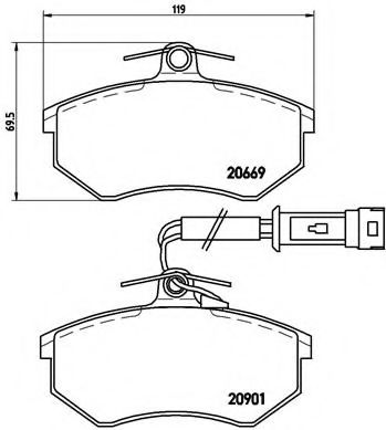 Тормозные колодки BREMBO P 85 016