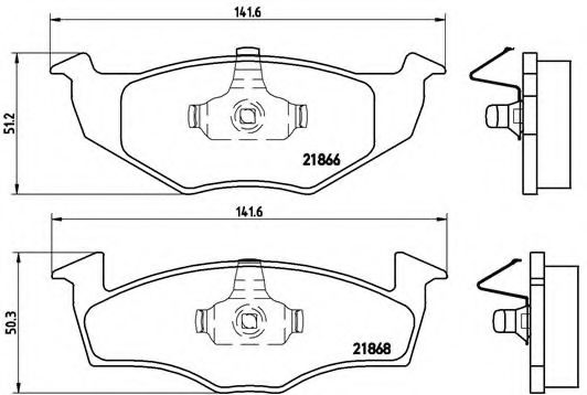 Тормозные колодки BREMBO P 85 031