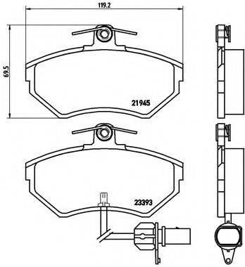 Тормозные колодки BREMBO P 85 044