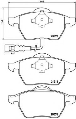 Тормозные колодки BREMBO P 85 045