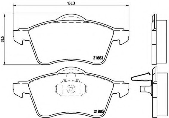 Тормозные колодки BREMBO P 85 047