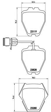 Тормозные колодки BREMBO P 85 054