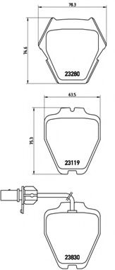 Тормозные колодки BREMBO P 85 067