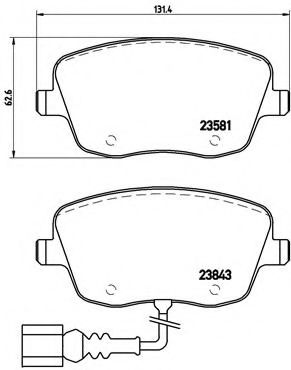 Тормозные колодки BREMBO P 85 077