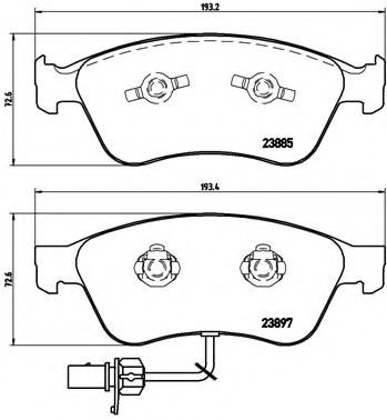 Тормозные колодки BREMBO P 85 087