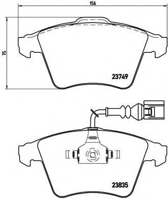 Тормозные колодки BREMBO P 85 090