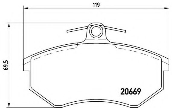 Тормозные колодки BREMBO P 85 092