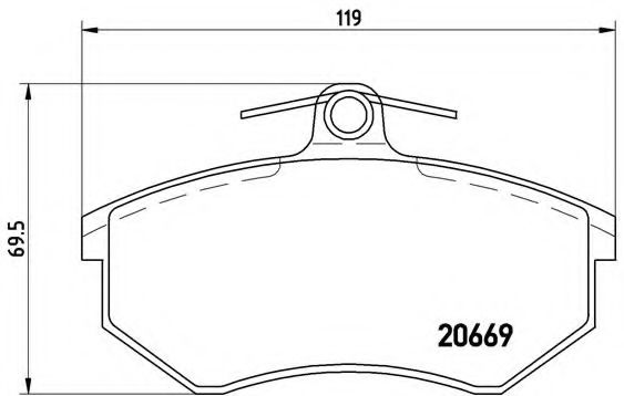 Тормозные колодки BREMBO P 85 093