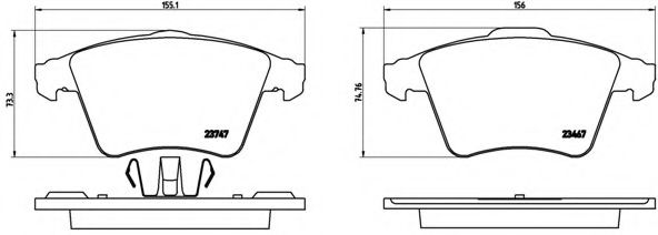 Тормозные колодки BREMBO P 85 107