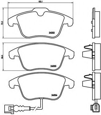 Тормозные колодки BREMBO P 85 112