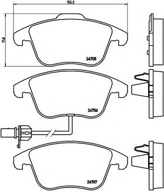 Тормозные колодки BREMBO P 85 113