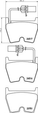 Тормозные колодки BREMBO P 85 132