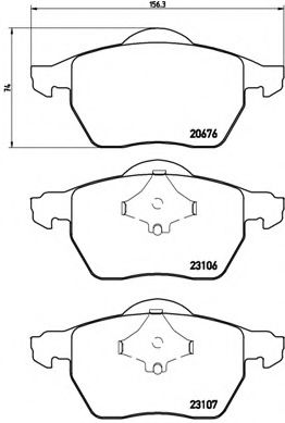 Тормозные колодки BREMBO P 86 015