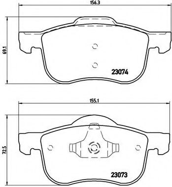 Тормозные колодки BREMBO P 86 016