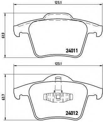 Тормозные колодки BREMBO P 86 019