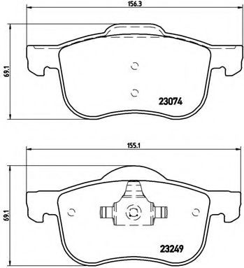 Тормозные колодки BREMBO P 86 020