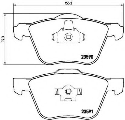 Тормозные колодки BREMBO P 86 022