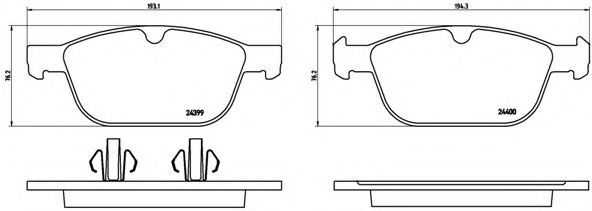 Тормозные колодки BREMBO P 86 023