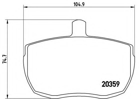 Тормозные колодки BREMBO P A6 001
